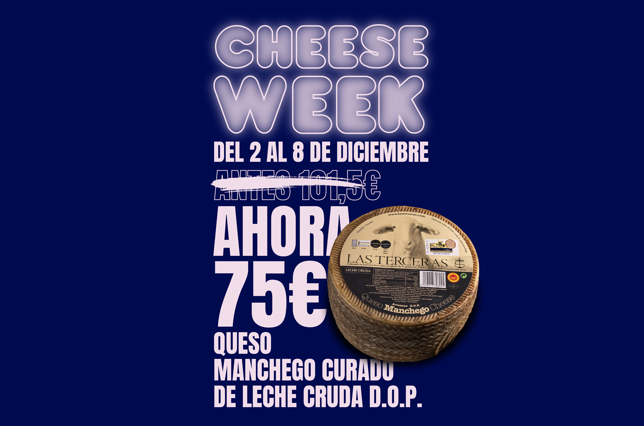 Queso manchego curado artesano D.O.P.